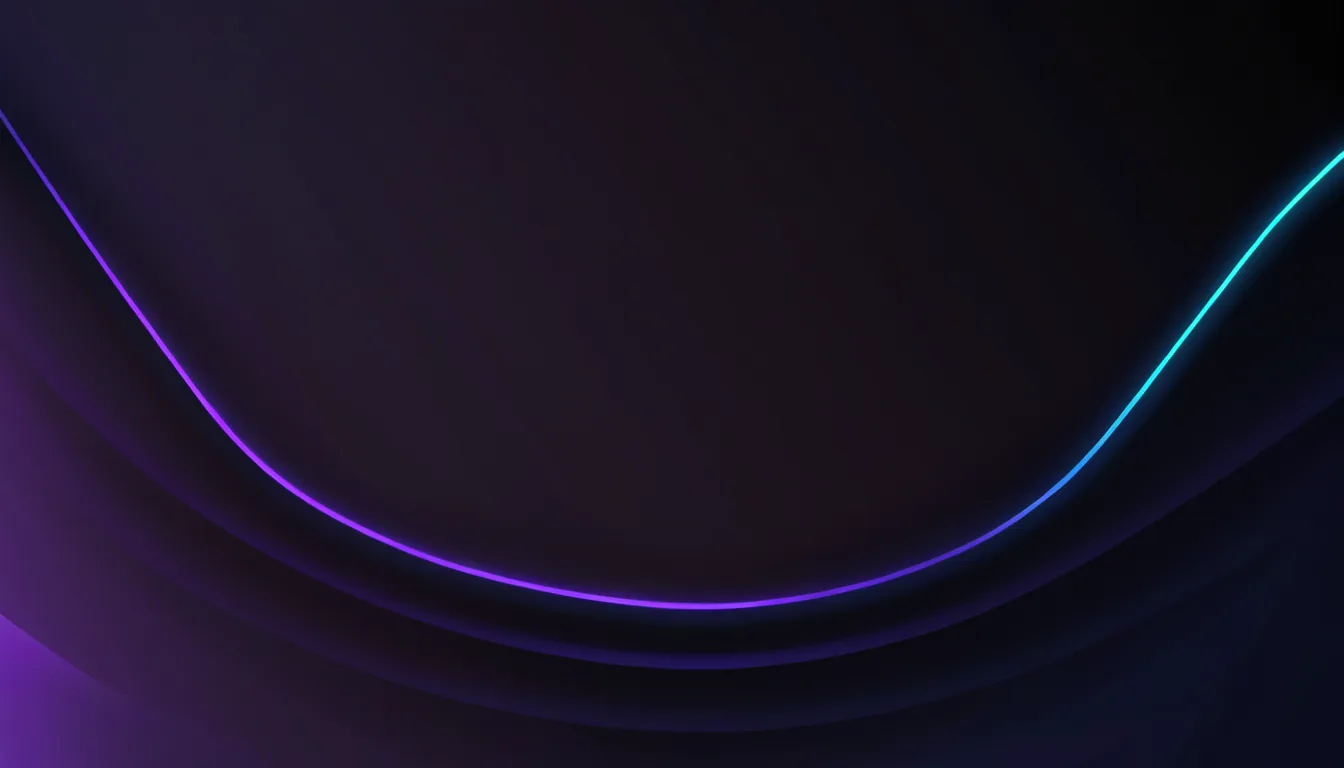 Abstract priority stack illustration in aqua-cyan on dark navy — decorative header for What to Monitor First